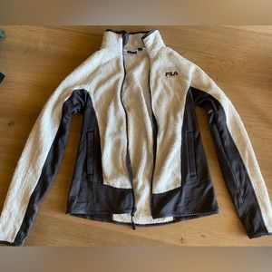 Fila sport women’s jacket. Size XS. Color white/dark grey.